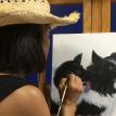 Border Collies painting in progress